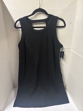 INC International Concepts Black Sleeveless Midi Dress